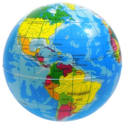 Stress Ball Ideas | World Map Stress Ball - 6 